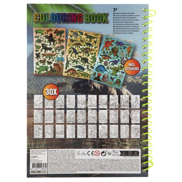 GRAFIX Bojanka Dinosaurus 30 strana - 6 bojica - 52333-1