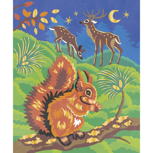 JANOD Kreativni set bojenje po brojevima Šumske životinje - J07983