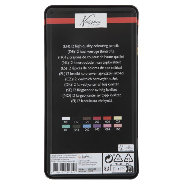 GRAFIX Drvene bojice u metalnoj kutiji – 12 komada - 52407