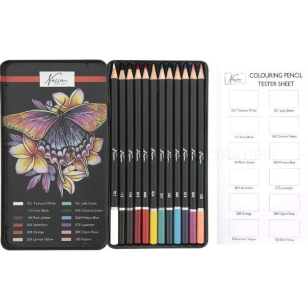 GRAFIX Drvene bojice u metalnoj kutiji – 12 komada - 52407