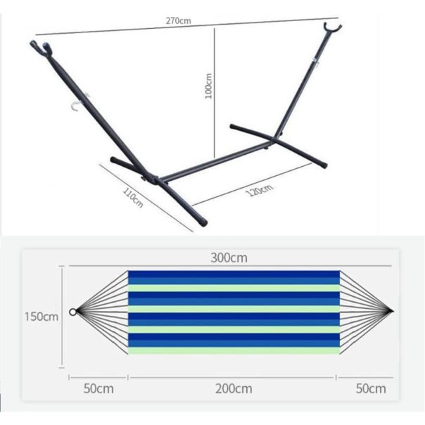 BOLZZ Baštenska ležaljka sa čeličnim ramom 3m Camp 2 - BOLLEZ3MSUM2