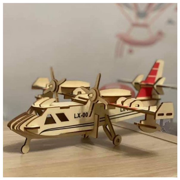 3D drvena slagalica Amfibijski Bombarder - 14