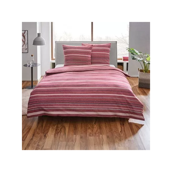 VIKTORIJA Jorganska navlaka + 2 jastučnice flanel red double - VLK000255-crveni