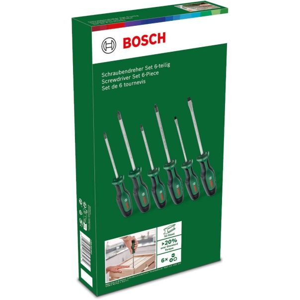 BOSCH 6-delni set odvijača PH/PZ/SL - 1600A02BX7