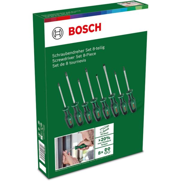 BOSCH 8-delni set odvijača PH/PZ/SL/TX - 1600A02BX8