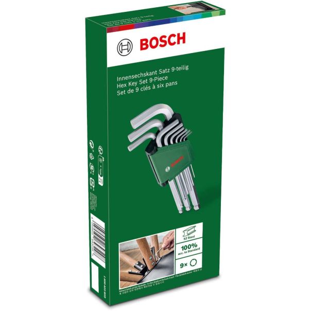 BOSCH Set inbus ključeva šestougaoni 9 kom - 1600A02BX9