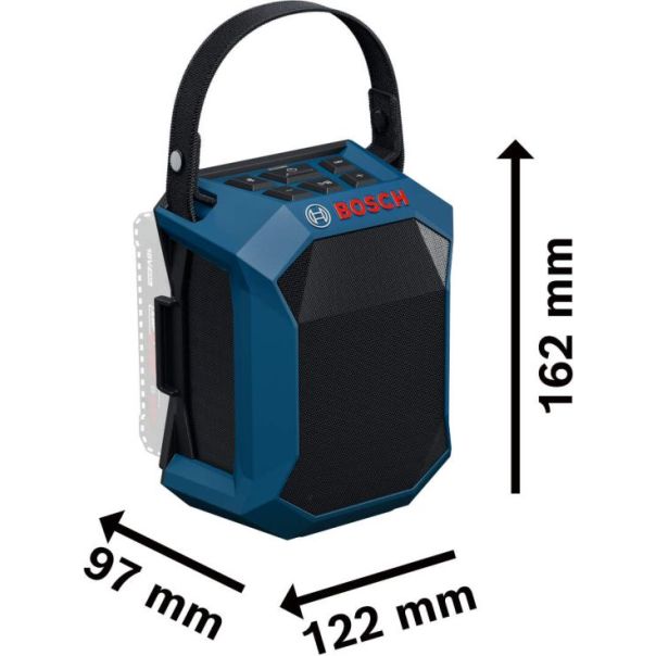 BOSCH Bluetooth zvučnik GPB 18V-1 C - bez baterije i punjača 06014A7000 - 06014A7000-1