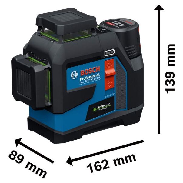 BOSCH Linijski laser sa nosačem 100m GLL 12V-100-33 CG - 0601065400