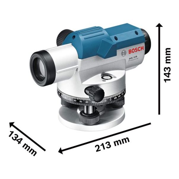 BOSCH Optički uređaj za nivelisanje - nivelir GOL 32 D + stativ BT 160 + merna letva GR 500 - 0601068502