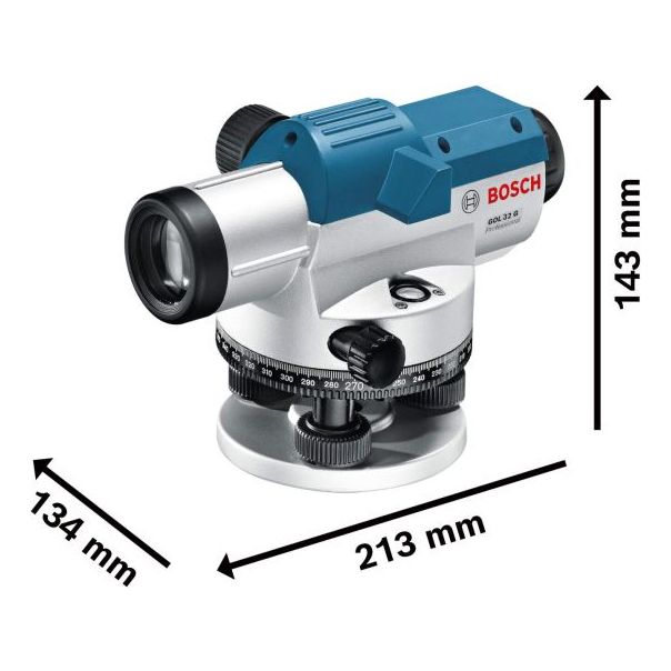 BOSCH Optički uređaj za nivelisanje - nivelir GOL 32 G + stativ BT 160 + merna letva GR 500 - 0601068503