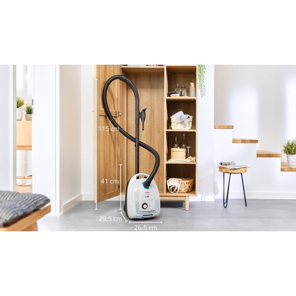 BOSCH Usisivač sa kesom za prašinu BGB38HYG1, bela - BGB38HYG1