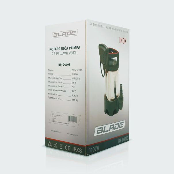 BLADE Pumpa za prljavu vodu BP-DW03, INOX, 1100W - BP-DW03