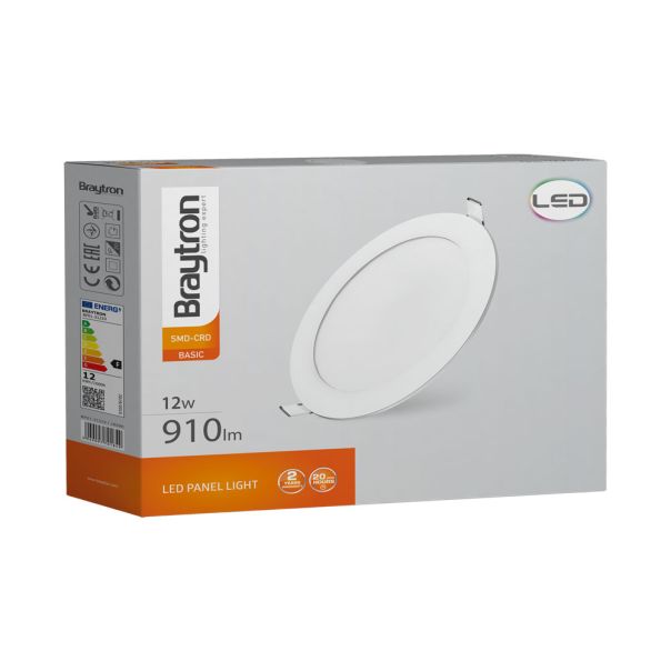 BRAYTRON Ugradni LED panel BRY-SMD-CRD-12W-6INC-WHT-6500K - BP01-31230
