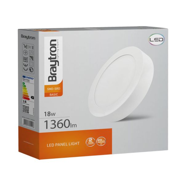 BRAYTRON Ugradni LED panel BRY-SMD-SRD-18W-RND-WHT-4000K - BP03-31810