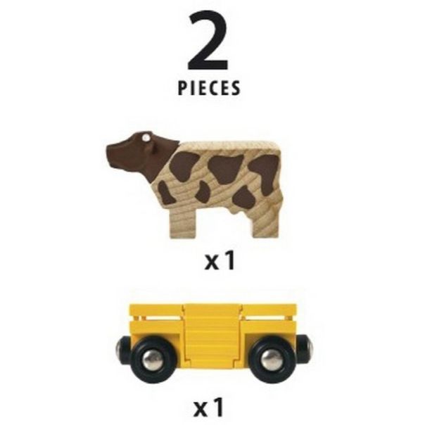 BRIO Vagon za prevoz životinja (krava) - BR33406