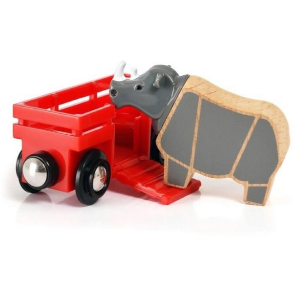 BRIO Nosorog i vagon - BR33968