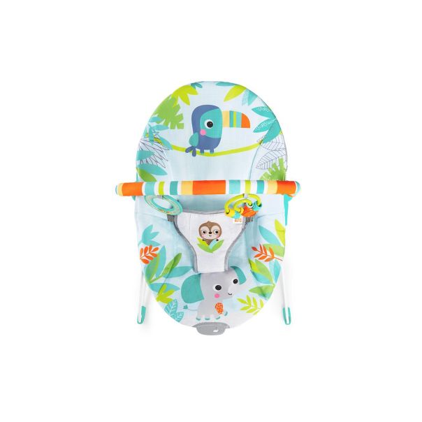 KIDS II Ležaljka za bebe sa vibracijom Rain forest vibes Bright starts, siva - SKU12227