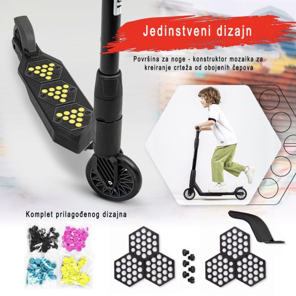 DERZKY Trotinet Bro 6-11 godina crna - Bro-01-19