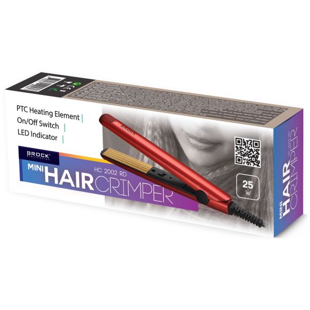 BROCK Presa za kosu HC 2001 RD, crvena - BRHC2001RD