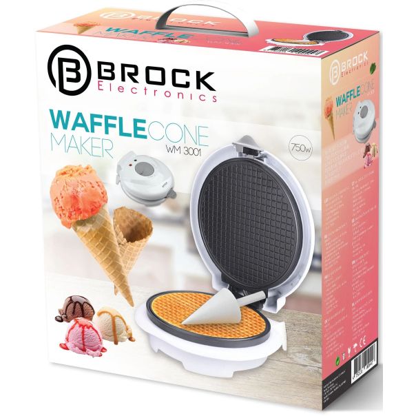 BROCK Aparat za vafle WM 3001, bela - 19753-1