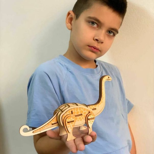 3d drvena slagalica -  Brontosaurus - 47