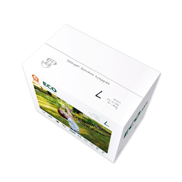 BESUPER ECO Bamboo Pelene L (9-14 kg) 90 kom - BSE-P-L
