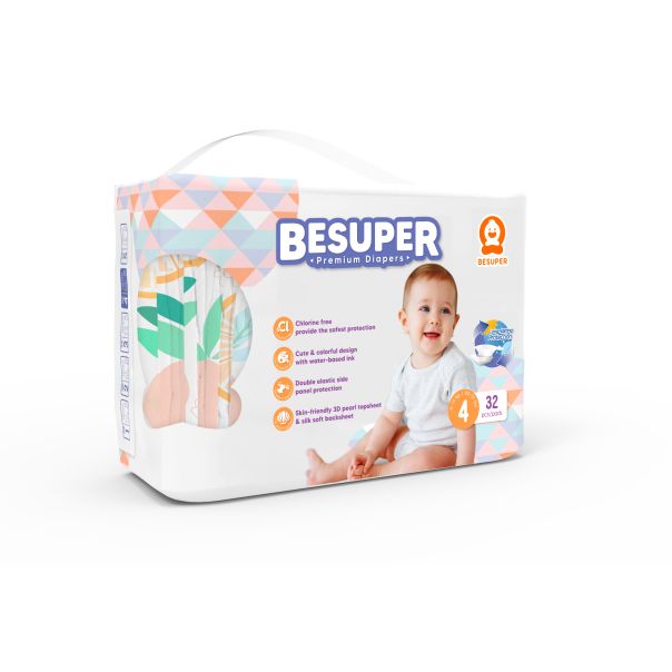 BESUPER Premium Pelene 4 (L, 9-14 kg) 32 kom - BSP-P-4L