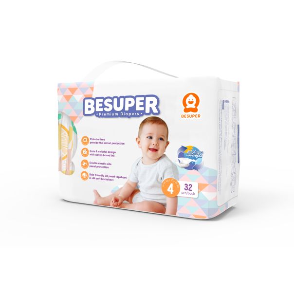 BESUPER Premium Pelene 4 (L, 9-14 kg) 32 kom - BSP-P-4L