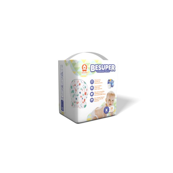 BESUPER Premium Pelene-Gaćice M (6-11 kg) 18 kom - BSP-PG-M