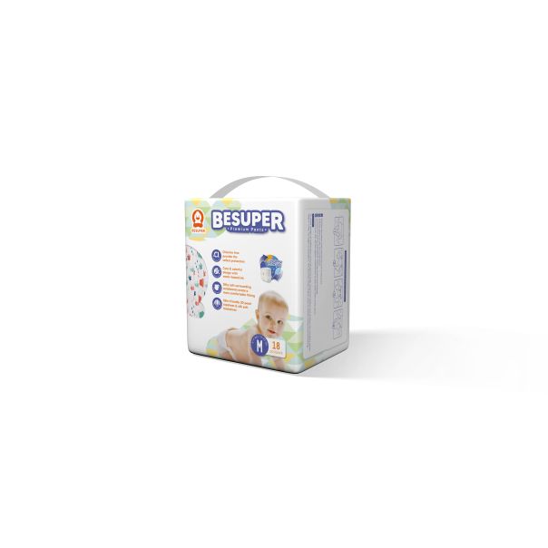 BESUPER Premium Pelene-Gaćice M (6-11 kg) 18 kom - BSP-PG-M