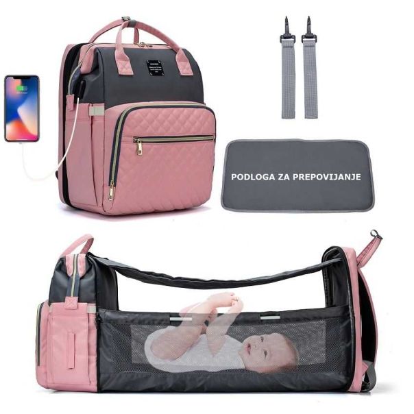 BBO Torba za mame Sport mama bag - Pink - BT023PINK