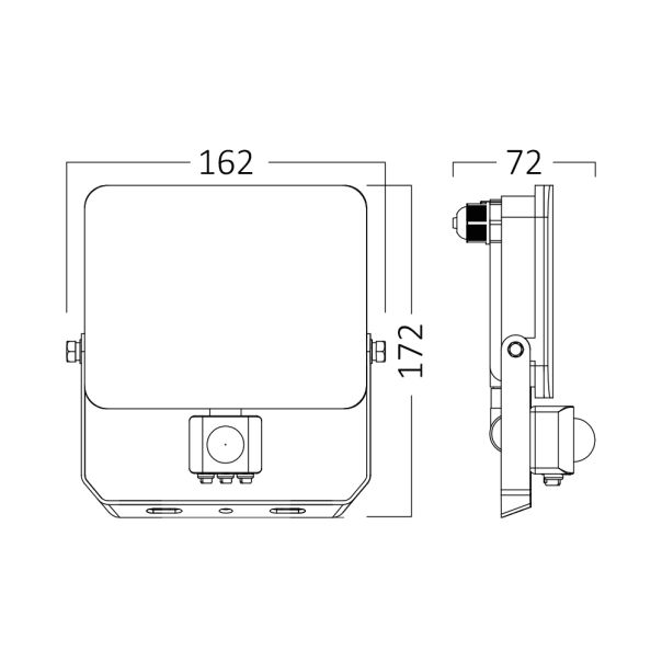 BRAYTRON LED reflektor sa senzorom BRY-FLOOD-WF-30W-WHT-3u1-SNS-IP54 - BT60-63080