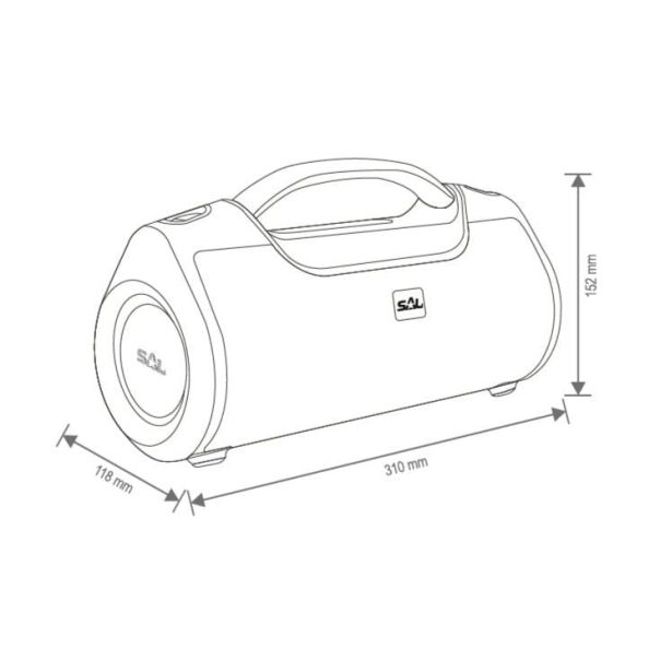 SAL Vodootporni bluetooth zvučnik - EP3102276