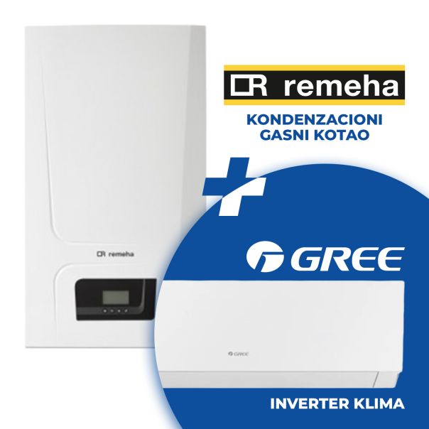 REMAHA Gasni kotao AVANTA ACE + GREE Klima Clivia 12K - KOTAO-KLIMA-1