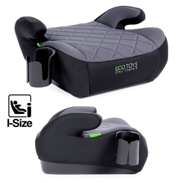 ECO TOYS Buster sa držačem za čašu i-Size 125-150cm , siva - C028