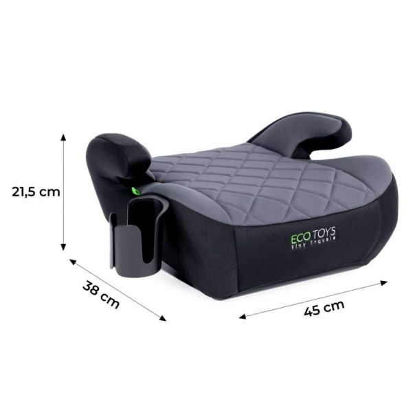 ECO TOYS Buster sa držačem za čašu i-Size 125-150cm , siva - C028