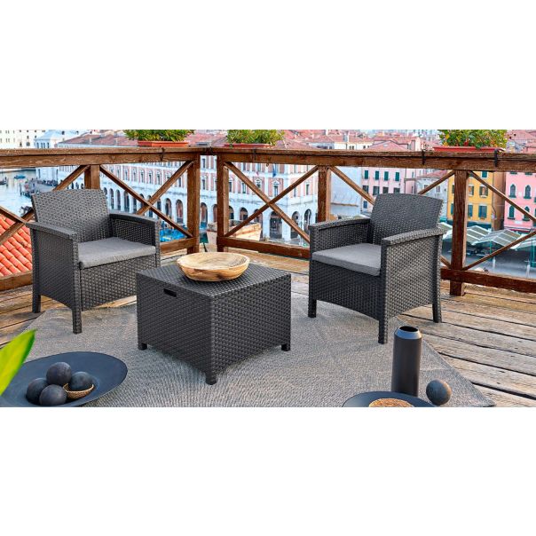 BICA Baštenski set Venezia terrace, antracit - BVTG