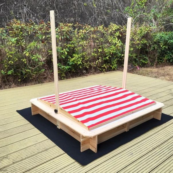 Dečiji pesčanik KINDER HOME sa podesivim krovom sa UV zaštitom - C766