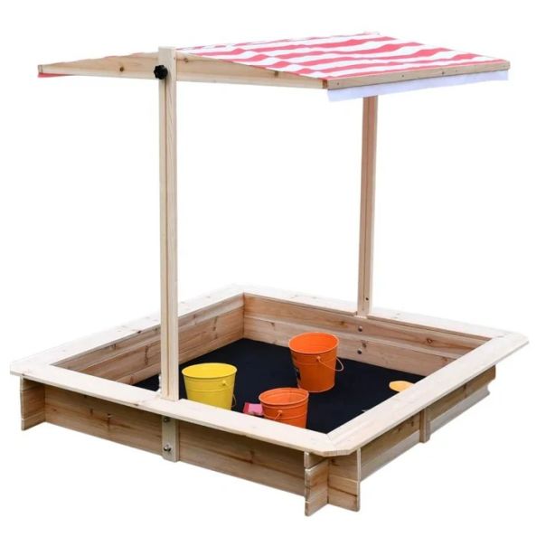 Dečiji pesčanik KINDER HOME sa podesivim krovom sa UV zaštitom - C766