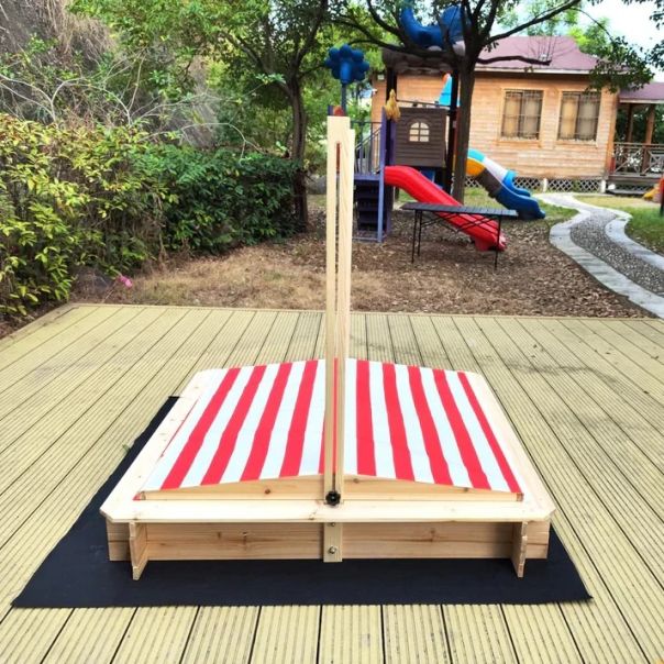 Dečiji pesčanik KINDER HOME sa podesivim krovom sa UV zaštitom - C766