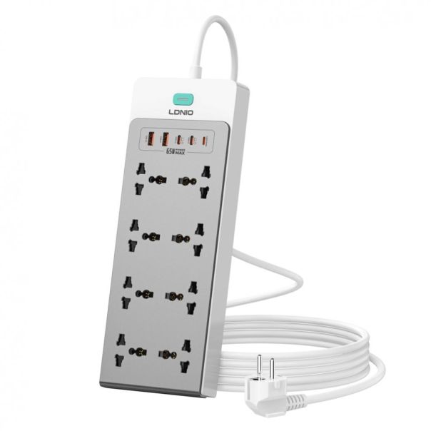 Produzni kabl LDNIO SC4 13-IN-1 8 uticnica 2xPD 2xUSB 1xLightning GaN 65W 2m - EP3199286