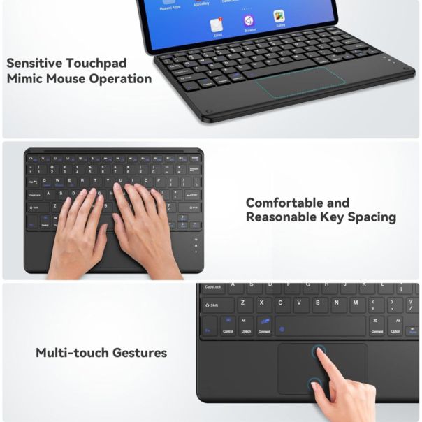 Tastatura Coteci Universal 64015 Wireless touchpad bela - EP3055720