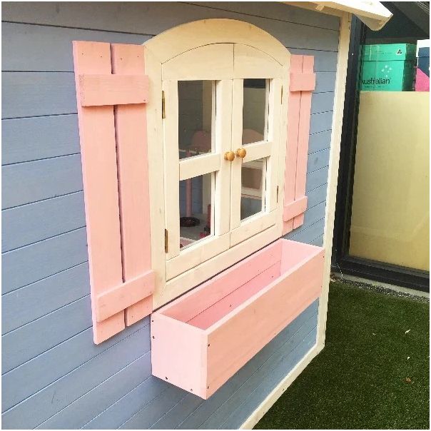 Velika drvena dečija kućica sa verandom KINDER HOME - C181-1