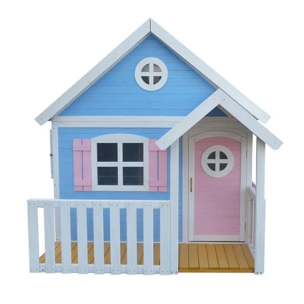 Velika drvena dečija kućica sa verandom KINDER HOME - C181-1