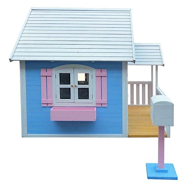 Velika drvena dečija kućica sa verandom KINDER HOME - C181-1