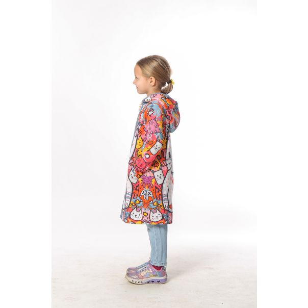 BAIKA Kaput za devojčice - Graffiti Cica - KDGRC