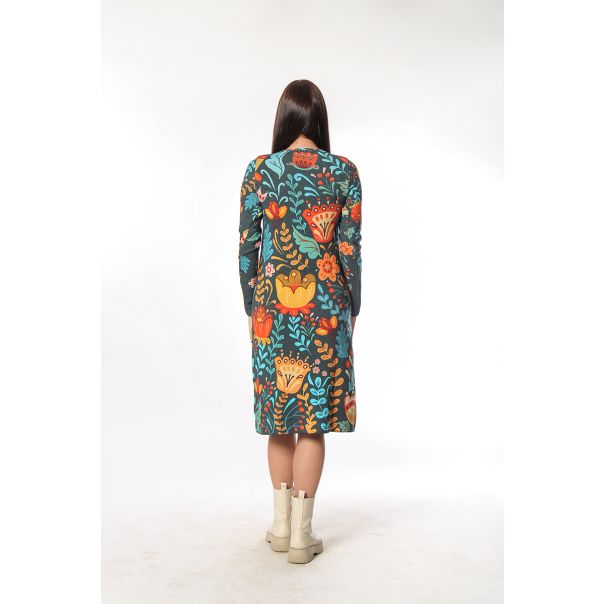 BAIKA Štrikana haljina za žene - Boemska bašta - ZHOBBA