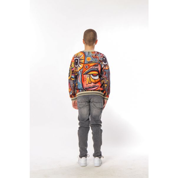 BAIKA Štrikana bomber jakna za dečake - Graffiti - BDGRF