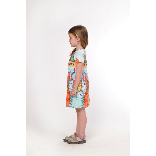 BAIKA Letnja haljina za devojčice - Mace iz Amsterdama - LHDAMS
