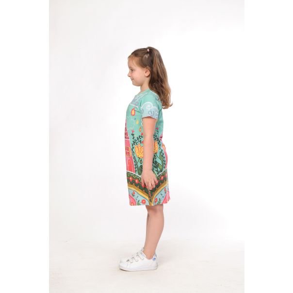 BAIKA Letnja haljina za devojčice - Kućica na brdu - LHDBRD